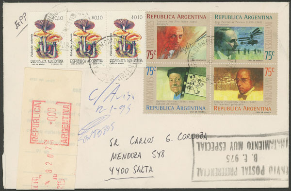 Lot 1466 - Argentina postal history -  Guillermo Jalil - Philatino Auction # 2403 ARGENTINA: 