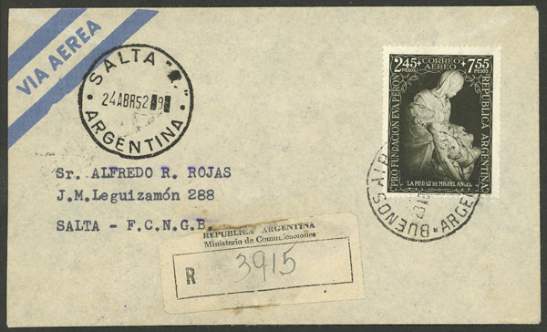 Lot 1435 - Argentina postal history -  Guillermo Jalil - Philatino Auction # 2403 ARGENTINA: 