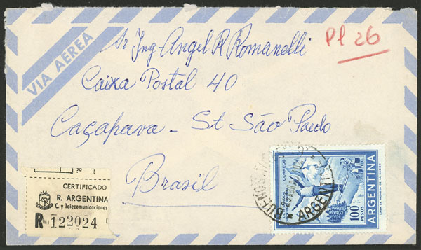 Lot 1448 - Argentina postal history -  Guillermo Jalil - Philatino Auction # 2403 ARGENTINA: 