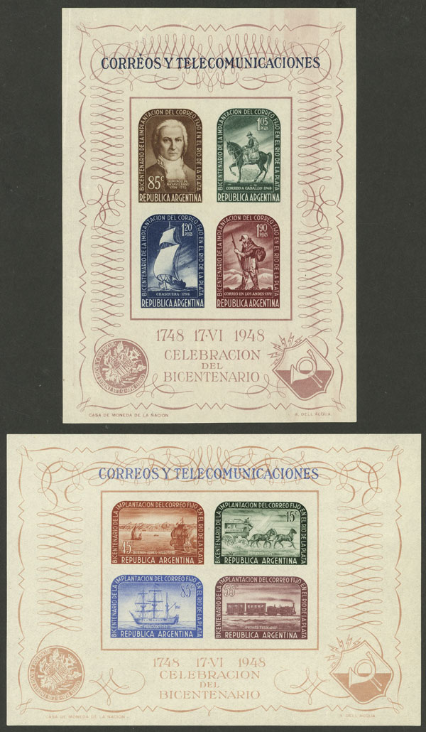 Lot 1109 - Argentina souvenir sheets -  Guillermo Jalil - Philatino Auction # 2403 ARGENTINA: 