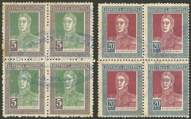 Lot 390 - Argentina general issues -  Guillermo Jalil - Philatino Auction # 2403 ARGENTINA: 