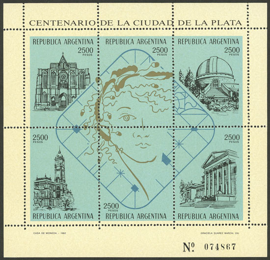 Lot 1118 - Argentina souvenir sheets -  Guillermo Jalil - Philatino Auction # 2403 ARGENTINA: 