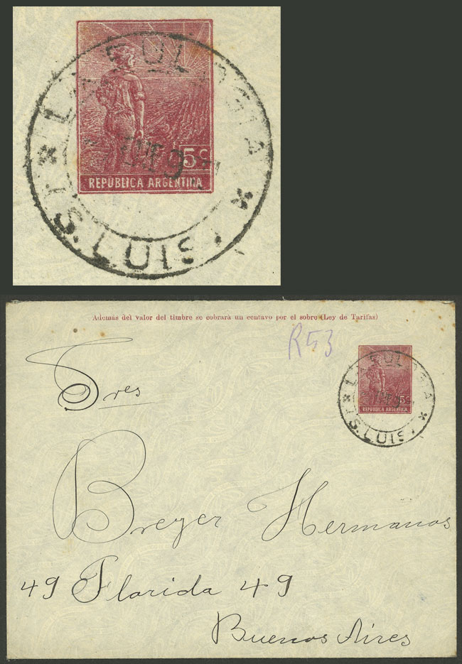Lot 1399 - Argentina postal history - Guillermo Jalil - Philatino Auction # 2403 ARGENTINA: Lot 1399 - Argentina postal history - Guillermo Jalil - Philatino Auction # 2403 ARGENTINA: