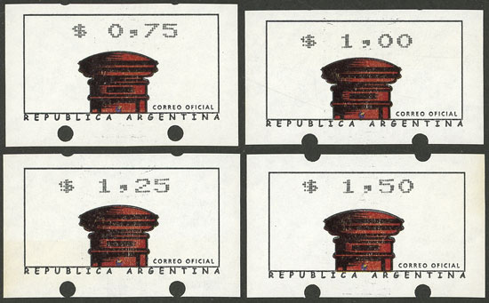 Lot 1292 - Argentina variable value stamps - Guillermo Jalil - Philatino Auction # 2403 ARGENTINA: Lot 1292 - Argentina variable value stamps - Guillermo Jalil - Philatino Auction # 2403 ARGENTINA:
