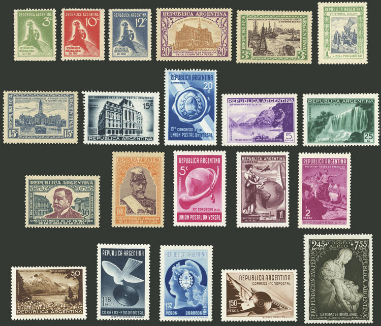 Lot 1482 - Argentina lots -  Guillermo Jalil - Philatino Auction # 2403 ARGENTINA: 