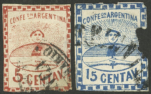 Lot 53 - Argentina confederation - Guillermo Jalil - Philatino Auction # 2403 ARGENTINA: Lot 53 - Argentina confederation - Guillermo Jalil - Philatino Auction # 2403 ARGENTINA: