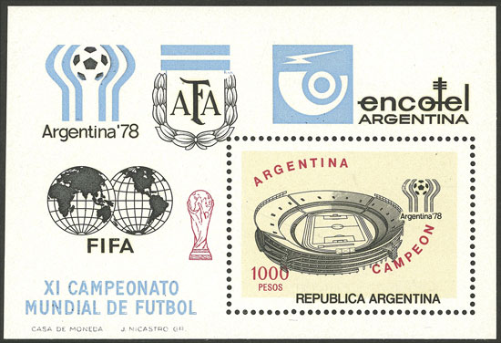 Lot 1117 - Argentina souvenir sheets -  Guillermo Jalil - Philatino Auction # 2403 ARGENTINA: 