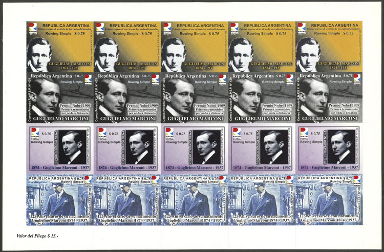 Lot 1300 - Argentina private posts - Guillermo Jalil - Philatino Auction # 2403 ARGENTINA: Lot 1300 - Argentina private posts - Guillermo Jalil - Philatino Auction # 2403 ARGENTINA: