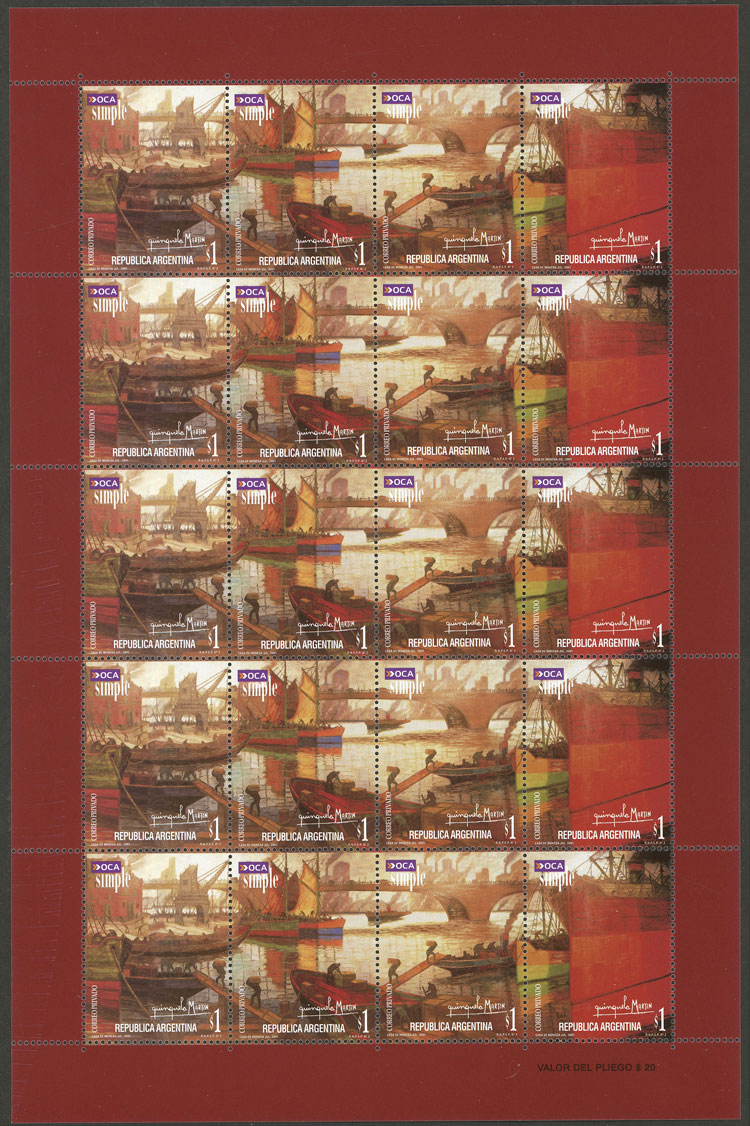 Lot 1297 - Argentina private posts - Guillermo Jalil - Philatino Auction # 2403 ARGENTINA: Lot 1297 - Argentina private posts - Guillermo Jalil - Philatino Auction # 2403 ARGENTINA: