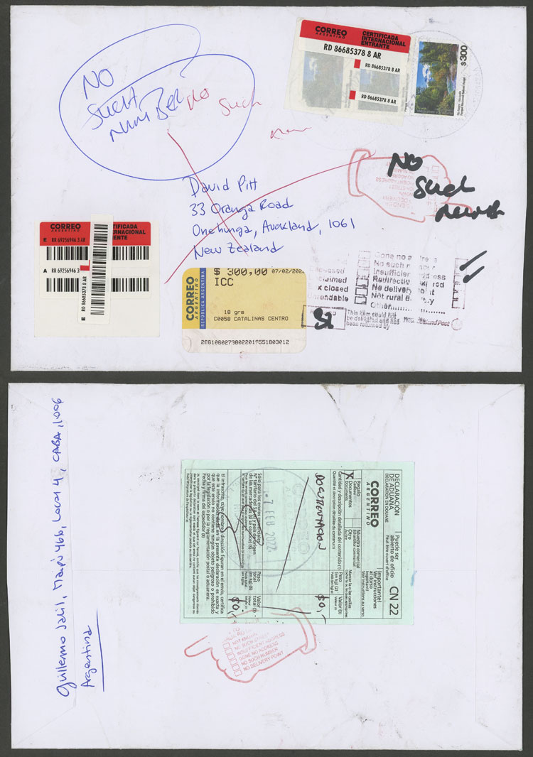 Lot 1474 - Argentina postal history -  Guillermo Jalil - Philatino Auction # 2403 ARGENTINA: 