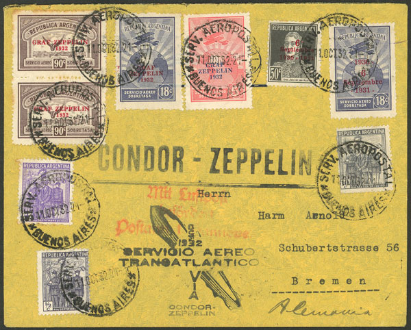 Lot 1415 - Argentina postal history -  Guillermo Jalil - Philatino Auction # 2403 ARGENTINA: 