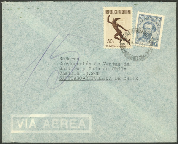 Lot 1428 - Argentina postal history -  Guillermo Jalil - Philatino Auction # 2403 ARGENTINA: 