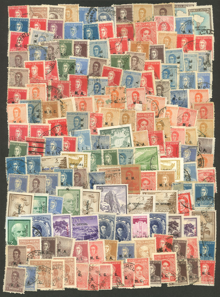 Lot 1274 - Argentina OFFICIAL STAMPS - LOTS - Guillermo Jalil - Philatino Auction # 2403 ARGENTINA: Lot 1274 - Argentina OFFICIAL STAMPS - LOTS - Guillermo Jalil - Philatino Auction # 2403 ARGENTINA: