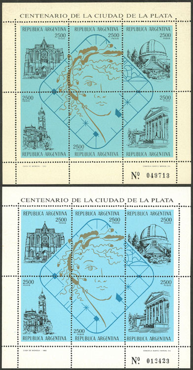 Lot 1120 - Argentina souvenir sheets -  Guillermo Jalil - Philatino Auction # 2403 ARGENTINA: 
