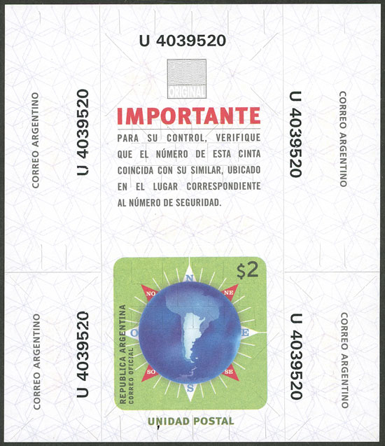 Lot 1169 - Argentina parcel post seals -  Guillermo Jalil - Philatino Auction # 2403 ARGENTINA: 