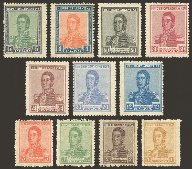 Lot 332 - Argentina general issues -  Guillermo Jalil - Philatino Auction # 2403 ARGENTINA: 
