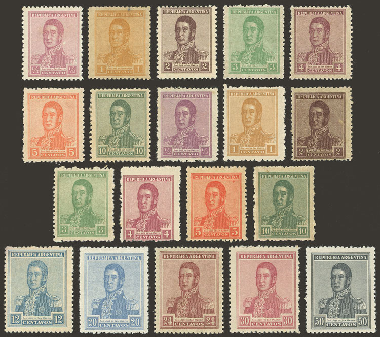 Lot 342 - Argentina general issues -  Guillermo Jalil - Philatino Auction # 2403 ARGENTINA: 