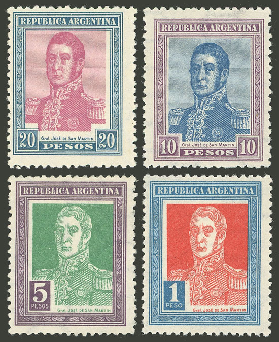 Lot 396 - Argentina general issues -  Guillermo Jalil - Philatino Auction # 2403 ARGENTINA: 
