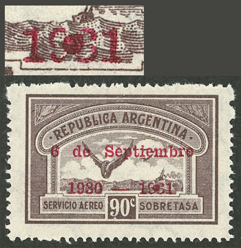 Lot 480 - Argentina general issues -  Guillermo Jalil - Philatino Auction # 2403 ARGENTINA: 