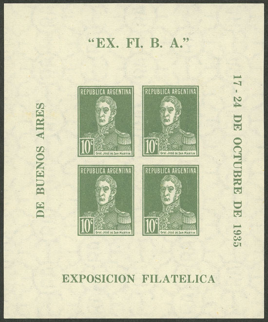 Lot 1089 - Argentina souvenir sheets -  Guillermo Jalil - Philatino Auction # 2403 ARGENTINA: 