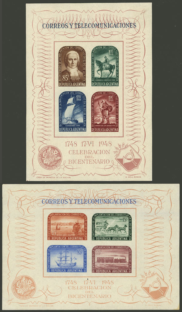 Lot 1108 - Argentina souvenir sheets -  Guillermo Jalil - Philatino Auction # 2403 ARGENTINA: 