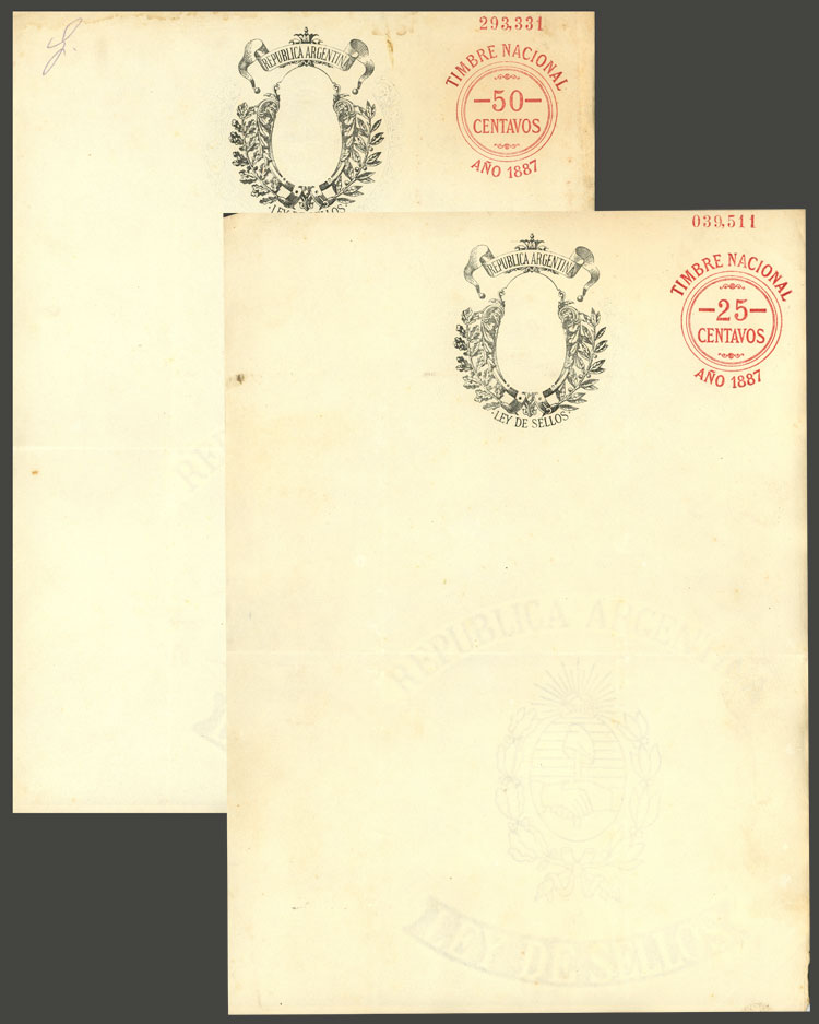 Lot 1476 - Argentina revenue stamps -  Guillermo Jalil - Philatino Auction # 2403 ARGENTINA: 