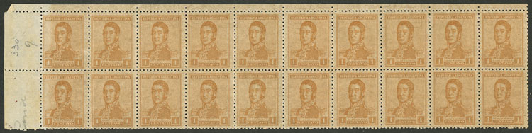 Lot 350 - Argentina general issues -  Guillermo Jalil - Philatino Auction # 2403 ARGENTINA: 