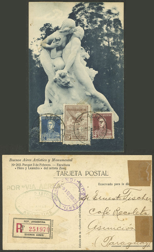 Lot 1408 - Argentina postal history -  Guillermo Jalil - Philatino Auction # 2403 ARGENTINA: 