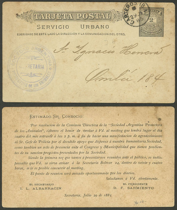 Lot 1359 - Argentina Postal stationery -  Guillermo Jalil - Philatino Auction # 2403 ARGENTINA: 