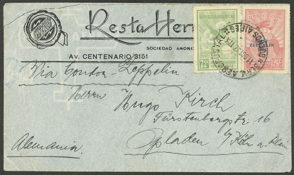 Lot 1414 - Argentina postal history -  Guillermo Jalil - Philatino Auction # 2403 ARGENTINA: 
