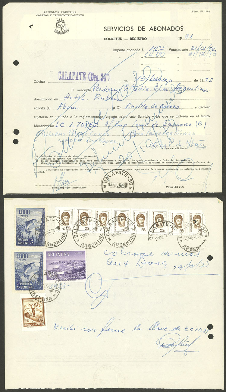 Lot 1453 - Argentina postal history -  Guillermo Jalil - Philatino Auction # 2403 ARGENTINA: 