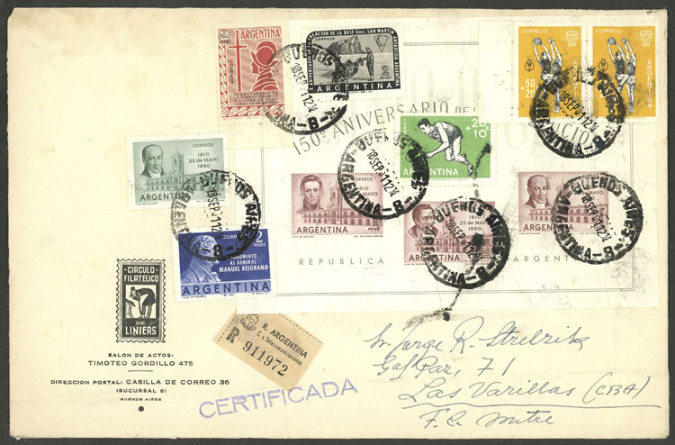 Lot 1443 - Argentina postal history -  Guillermo Jalil - Philatino Auction # 2403 ARGENTINA: 
