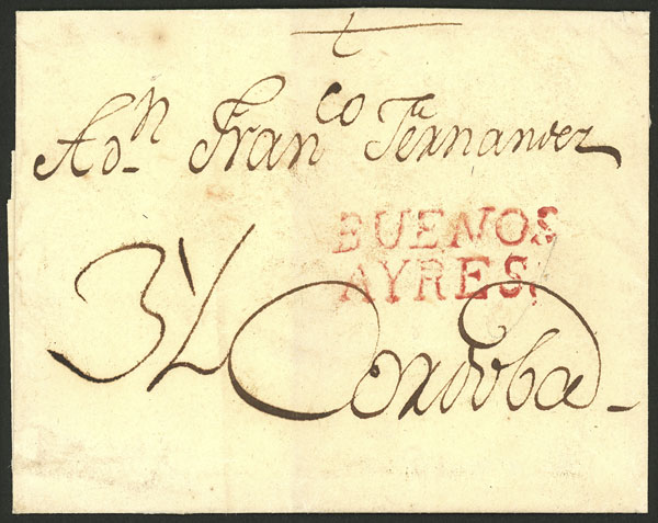 Lot 228 - Argentina pre-stamp mail - Guillermo Jalil - Philatino Auction # 2404 ARGENTINA: Special February auction (2nd part) Lot 228 - Argentina pre-stamp mail - Guillermo Jalil - Philatino Auction # 2404 ARGENTINA: Special February auction (2nd part)