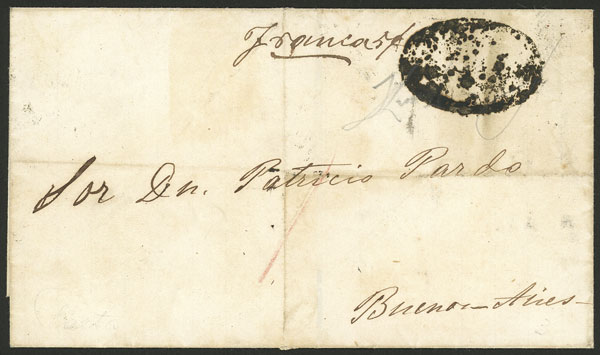 Lot 234 - Argentina pre-stamp mail - Guillermo Jalil - Philatino Auction # 2404 ARGENTINA: Special February auction (2nd part) Lot 234 - Argentina pre-stamp mail - Guillermo Jalil - Philatino Auction # 2404 ARGENTINA: Special February auction (2nd part)