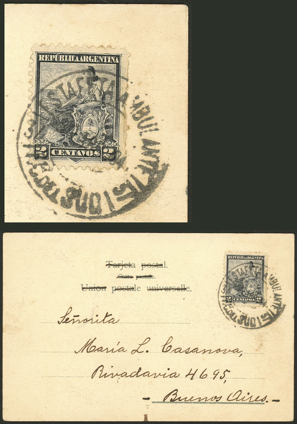 Lot 273 - Argentina postal history -  Guillermo Jalil - Philatino Auction # 2404 ARGENTINA: Special February auction (2nd part)