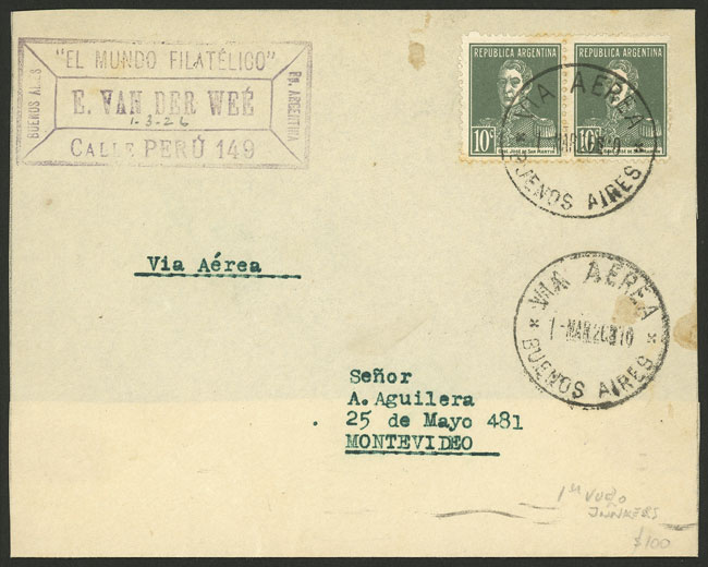 Lot 282 - Argentina postal history - Guillermo Jalil - Philatino Auction # 2404 ARGENTINA: Special February auction (2nd part) Lot 282 - Argentina postal history - Guillermo Jalil - Philatino Auction # 2404 ARGENTINA: Special February auction (2nd part)