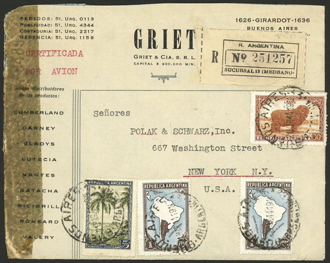 Lot 294 - Argentina postal history - Guillermo Jalil - Philatino Auction # 2404 ARGENTINA: Special February auction (2nd part) Lot 294 - Argentina postal history - Guillermo Jalil - Philatino Auction # 2404 ARGENTINA: Special February auction (2nd part)