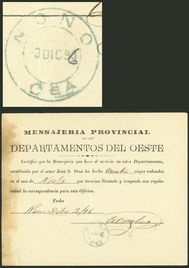 Lot 260 - Argentina postal history -  Guillermo Jalil - Philatino Auction # 2404 ARGENTINA: Special February auction (2nd part)