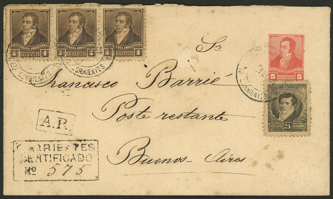 Lot 257 - Argentina postal history -  Guillermo Jalil - Philatino Auction # 2404 ARGENTINA: Special February auction (2nd part)