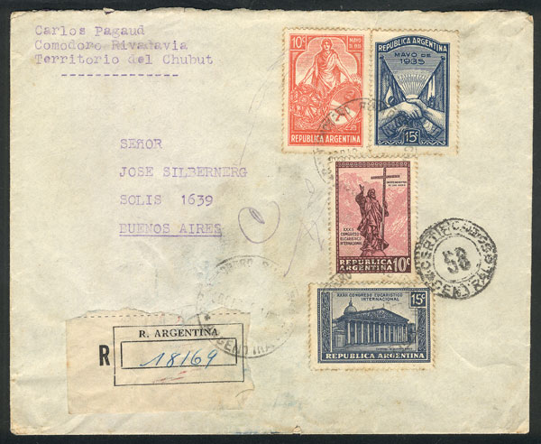 Lot 999 - Argentina postal history -  Guillermo Jalil - Philatino Auction # 2405 ARGENTINA: