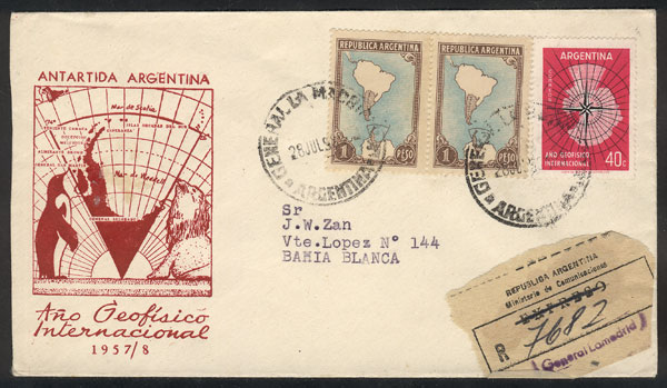 Lot 1023 - Argentina postal history - Guillermo Jalil - Philatino Auction # 2405 ARGENTINA: Lot 1023 - Argentina postal history - Guillermo Jalil - Philatino Auction # 2405 ARGENTINA: