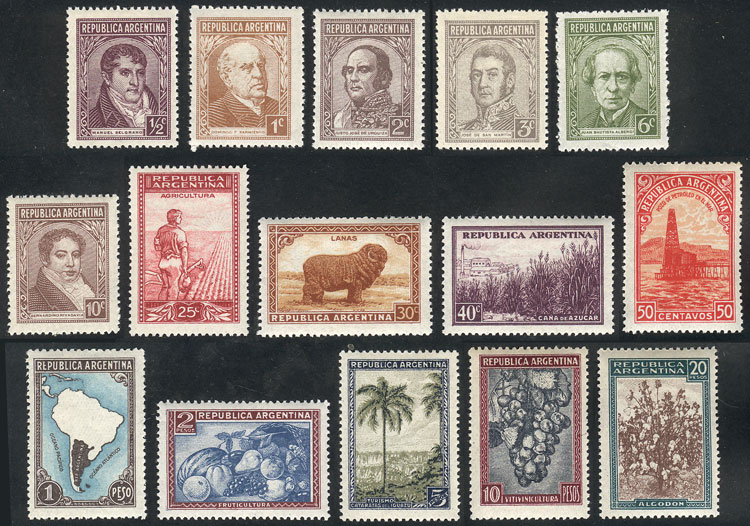 Lot 348 - Argentina general issues -  Guillermo Jalil - Philatino Auction # 2405 ARGENTINA: