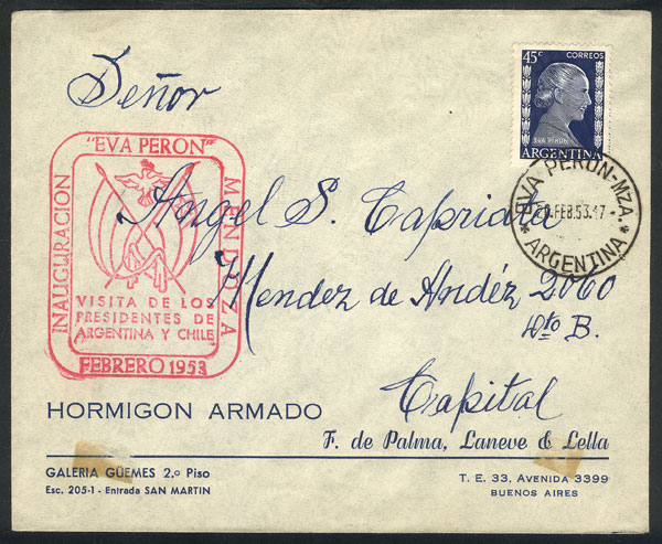 Lot 1016 - Argentina postal history - Guillermo Jalil - Philatino Auction # 2405 ARGENTINA: Lot 1016 - Argentina postal history - Guillermo Jalil - Philatino Auction # 2405 ARGENTINA: