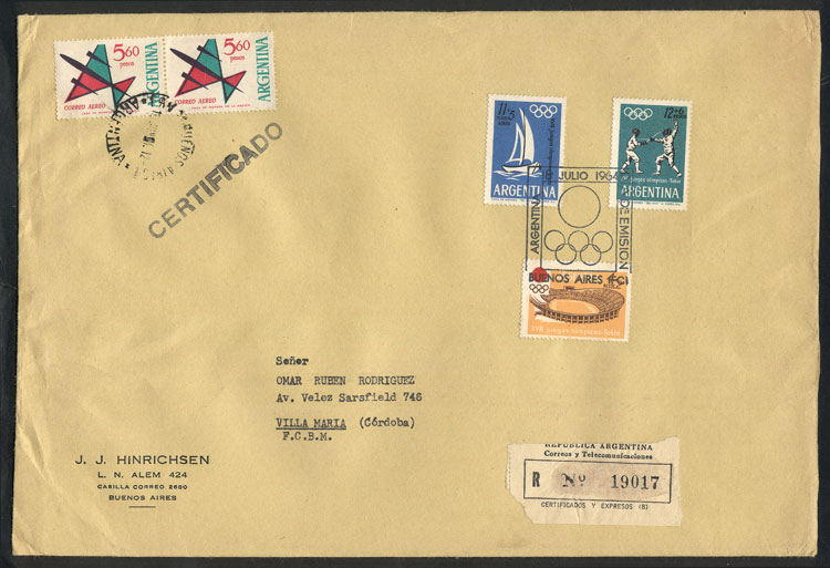 Lot 1030 - Argentina postal history -  Guillermo Jalil - Philatino Auction # 2405 ARGENTINA: