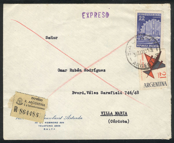 Lot 1038 - Argentina postal history -  Guillermo Jalil - Philatino Auction # 2405 ARGENTINA: