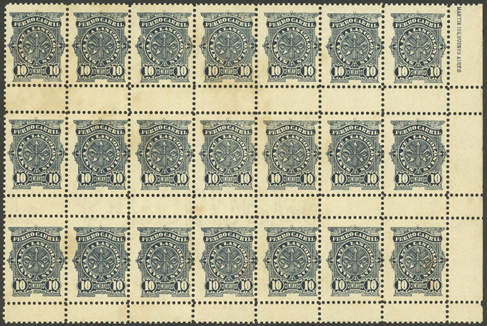 Lot 935 - Argentina telegraph stamps - Guillermo Jalil - Philatino Auction # 2405 ARGENTINA: Lot 935 - Argentina telegraph stamps - Guillermo Jalil - Philatino Auction # 2405 ARGENTINA: