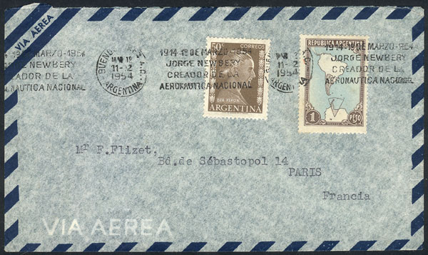 Lot 1018 - Argentina postal history - Guillermo Jalil - Philatino Auction # 2405 ARGENTINA: Lot 1018 - Argentina postal history - Guillermo Jalil - Philatino Auction # 2405 ARGENTINA: