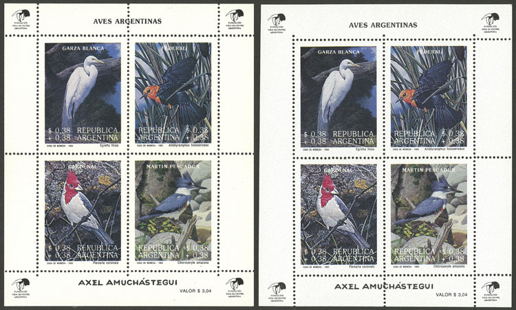 Lot 859 - Argentina souvenir sheets - Guillermo Jalil - Philatino Auction # 2405 ARGENTINA: Lot 859 - Argentina souvenir sheets - Guillermo Jalil - Philatino Auction # 2405 ARGENTINA: