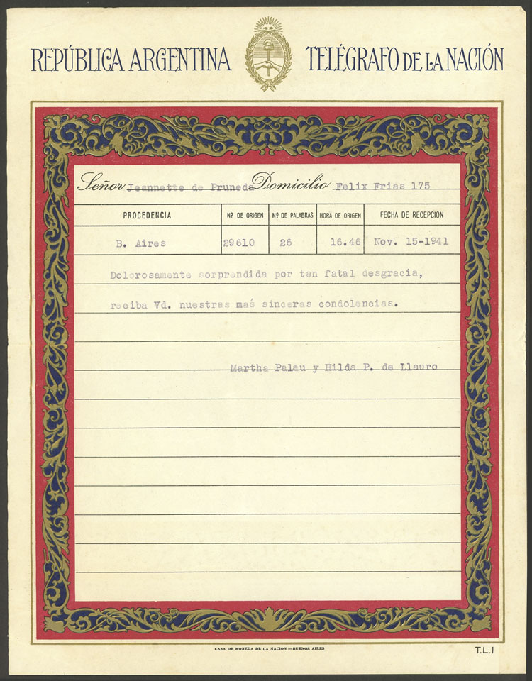 Lot 1074 - Argentina other items -  Guillermo Jalil - Philatino Auction # 2405 ARGENTINA: