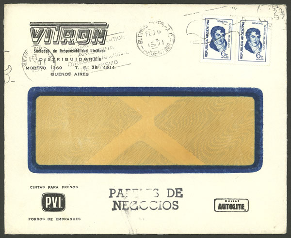 Lot 1040 - Argentina postal history -  Guillermo Jalil - Philatino Auction # 2405 ARGENTINA: